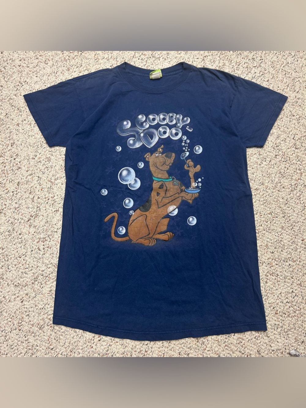 Vintage Cartoon Network Scooby Doo 2000 Navy Shirt O/S Fits Medium Anime Cartoon